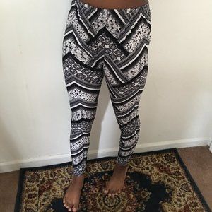 2 for $5 Unique Black & White Pattern Leggings